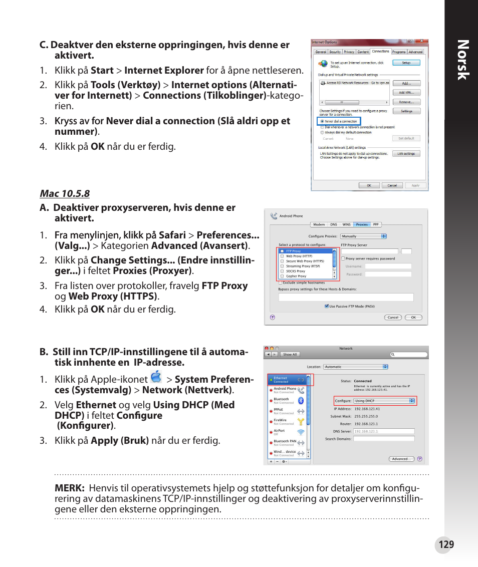 Norsk | Asus RT-N53 User Manual | Page 129 / 202