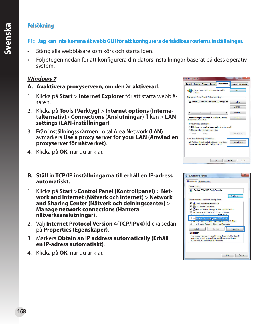 Sv ensk a | Asus RT-N53 User Manual | Page 168 / 202