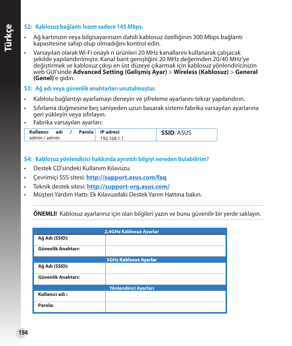 Tür kç e | Asus RT-N53 User Manual | Page 194 / 202