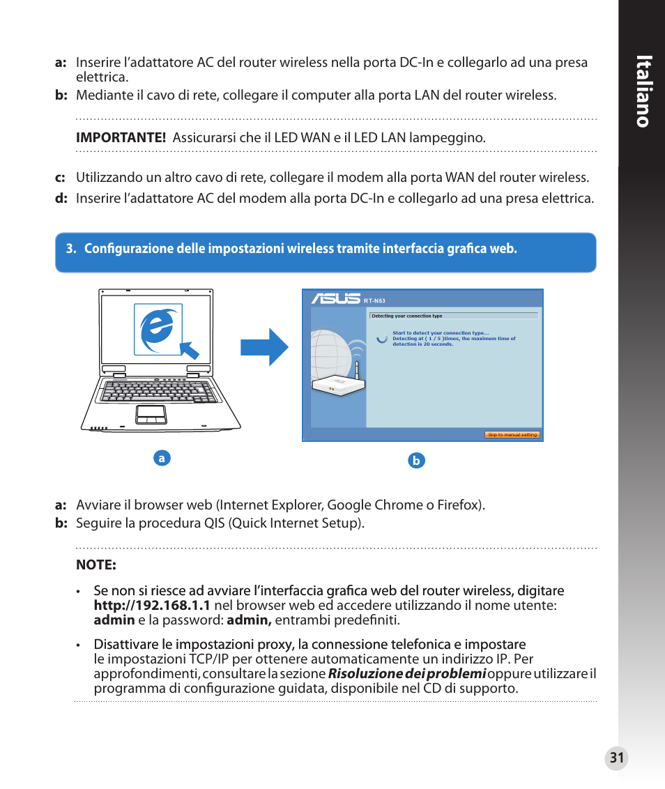 Italiano | Asus RT-N53 User Manual | Page 31 / 202