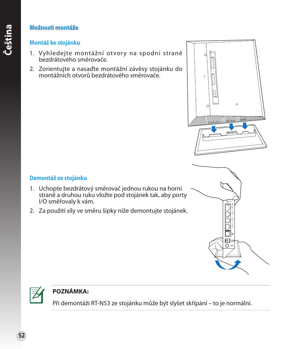 Čeština | Asus RT-N53 User Manual | Page 52 / 202