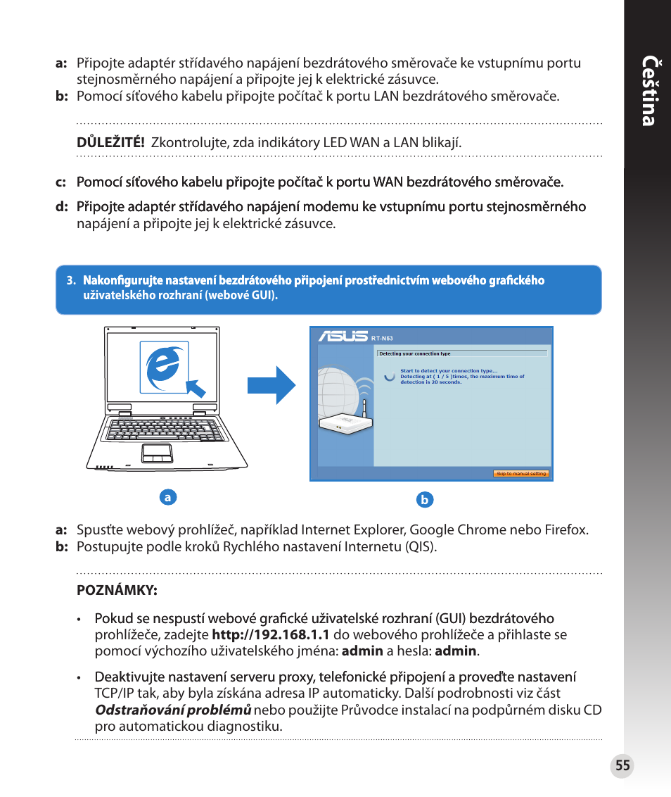 Čeština | Asus RT-N53 User Manual | Page 55 / 202