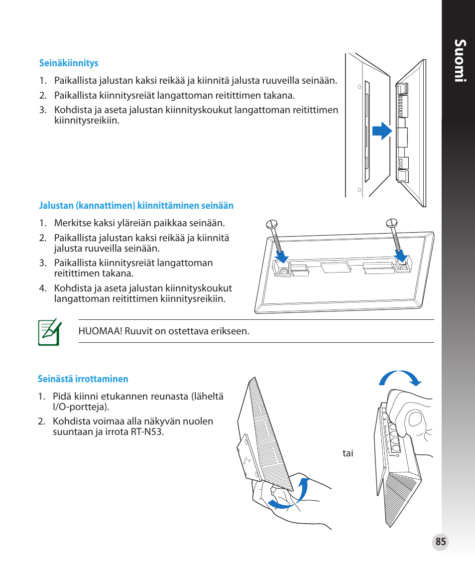 Suomi | Asus RT-N53 User Manual | Page 85 / 202