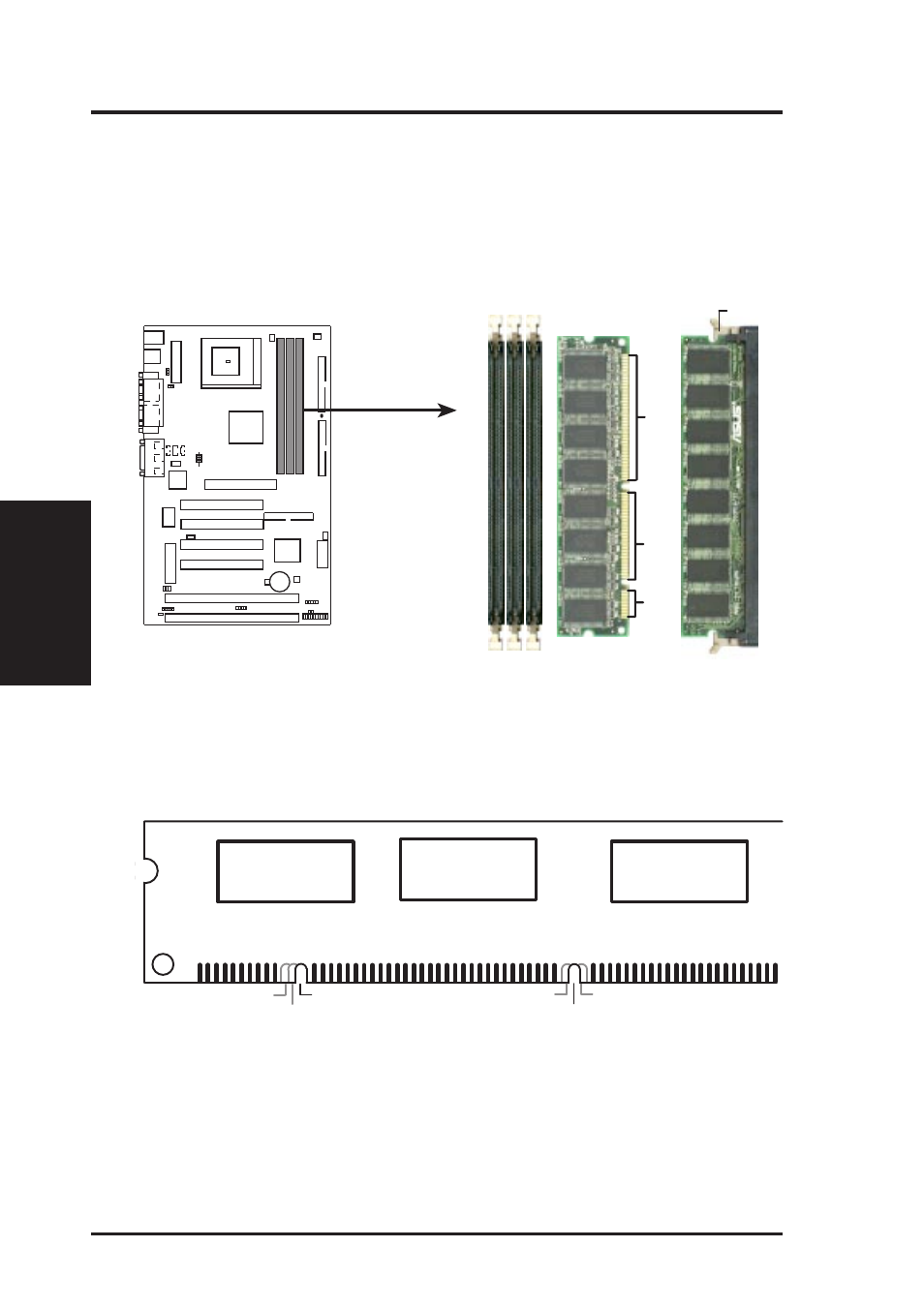 Iii. hardware setup, Mel-c 168-pin dimm sockets | Asus MEL-C User Manual | Page 18 / 80