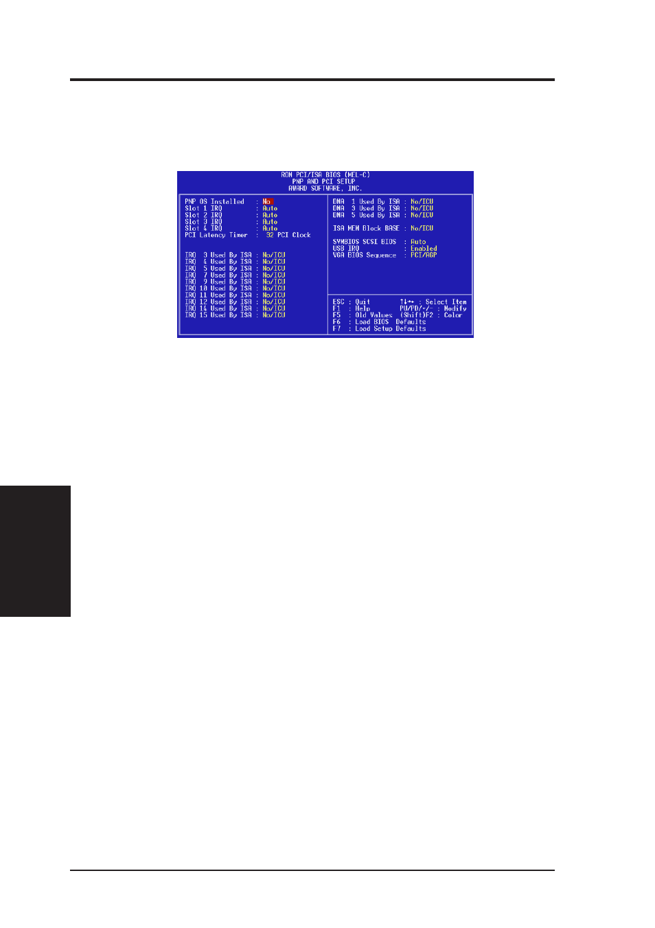 Iv. bios setup, Pnp and pci setup | Asus MEL-C User Manual | Page 50 / 80