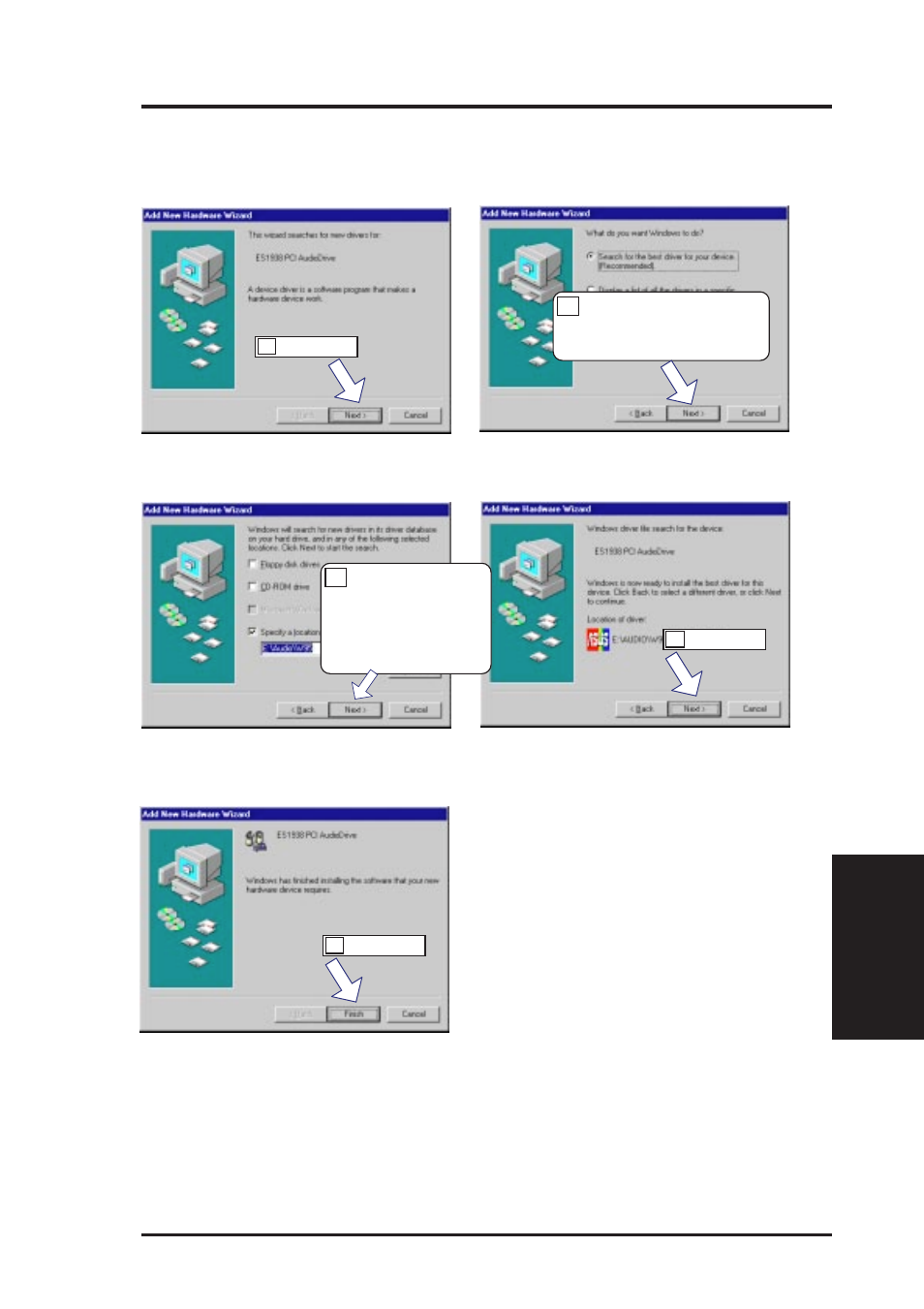 V. software setup, Installing the ess audio driver | Asus MEL-C User Manual | Page 61 / 80