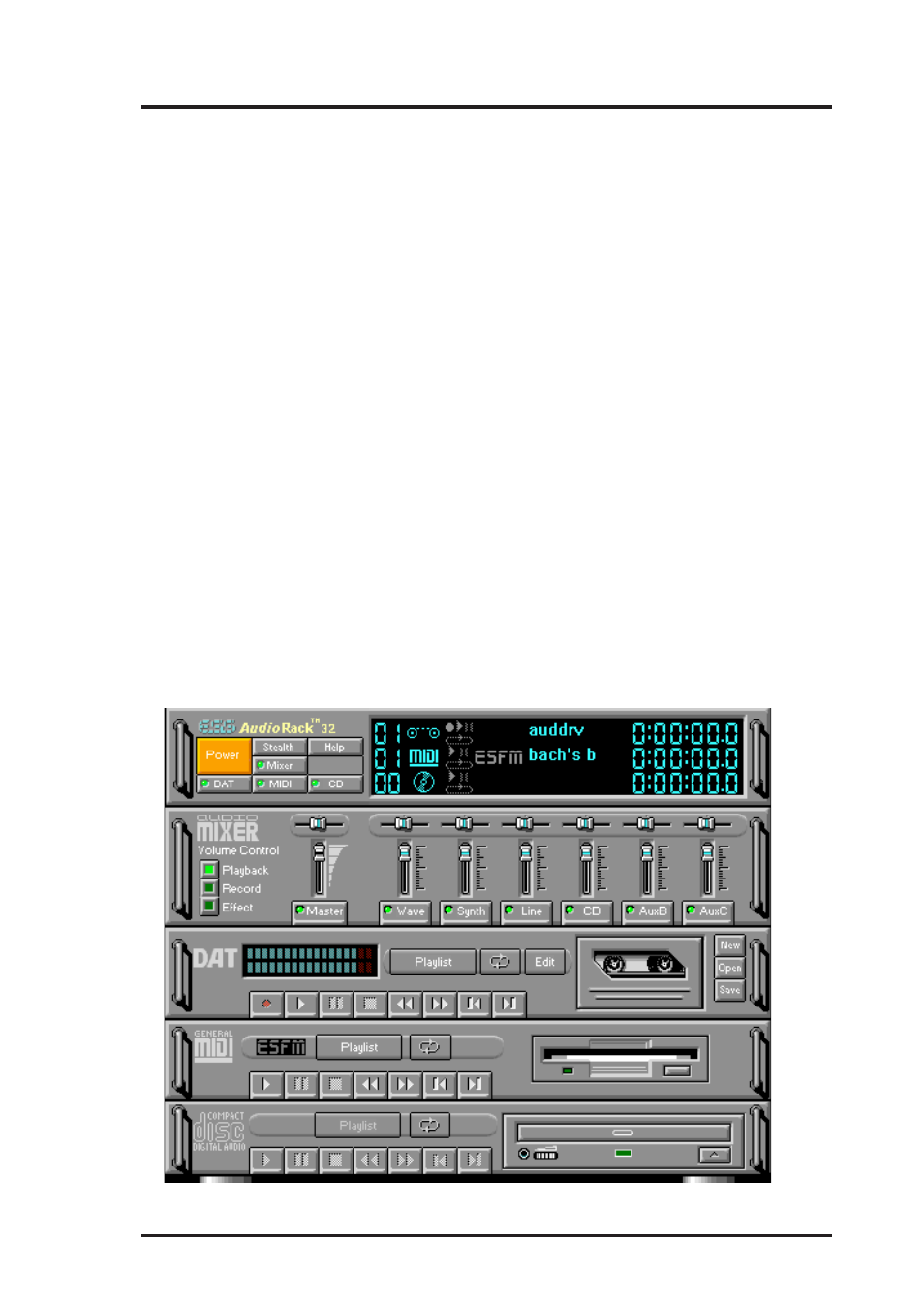 Vi. software reference, Audio, Rack 32 | Asus MEL-C User Manual | Page 65 / 80
