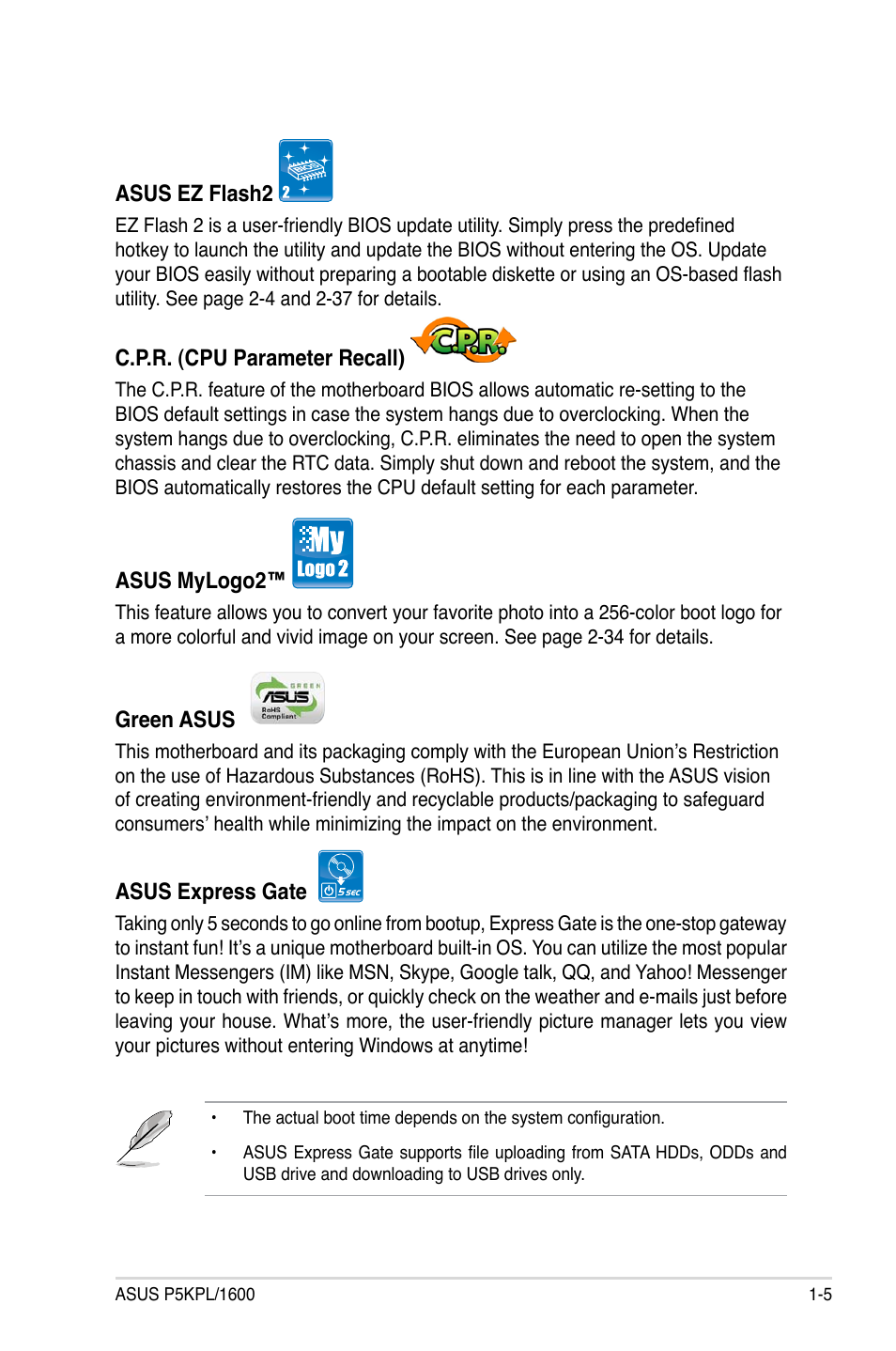 Asus P5KPL/1600 User Manual | Page 17 / 104