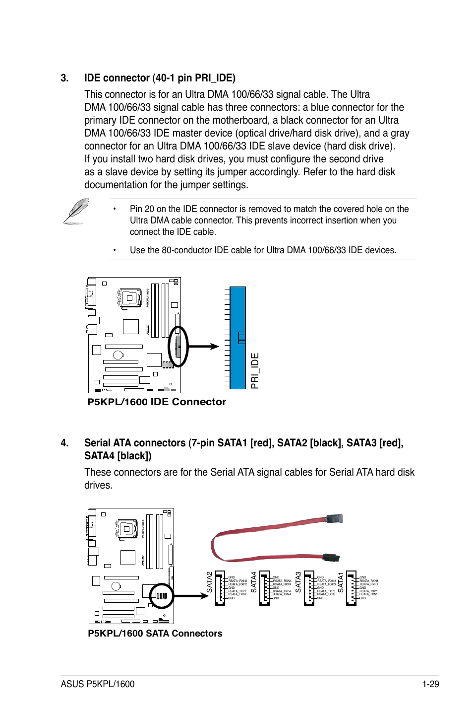 Ide connector pri_id e | Asus P5KPL/1600 User Manual | Page 41 / 104