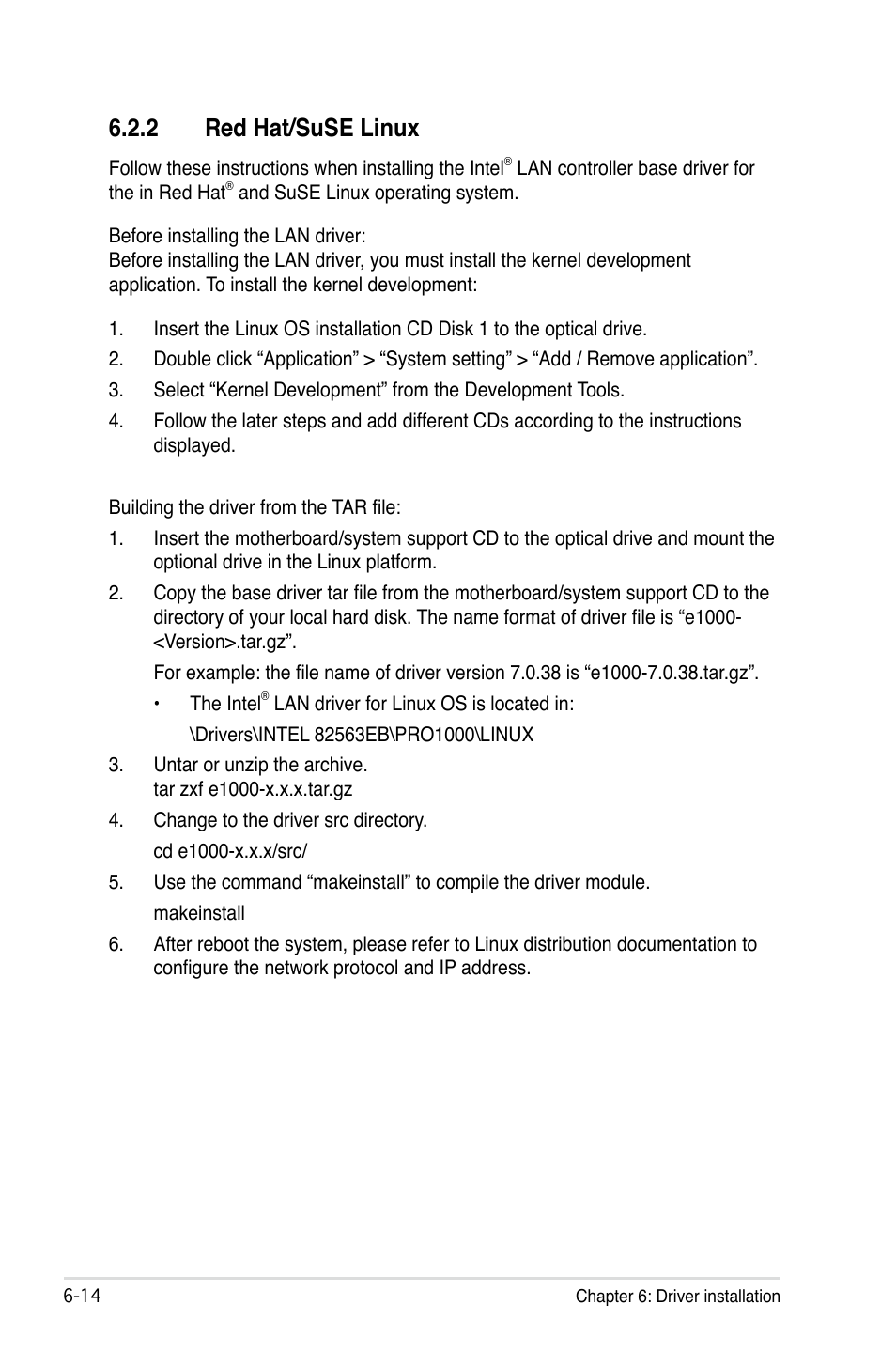 2 red hat/suse linux | Asus DSBV-D User Manual | Page 160 / 168