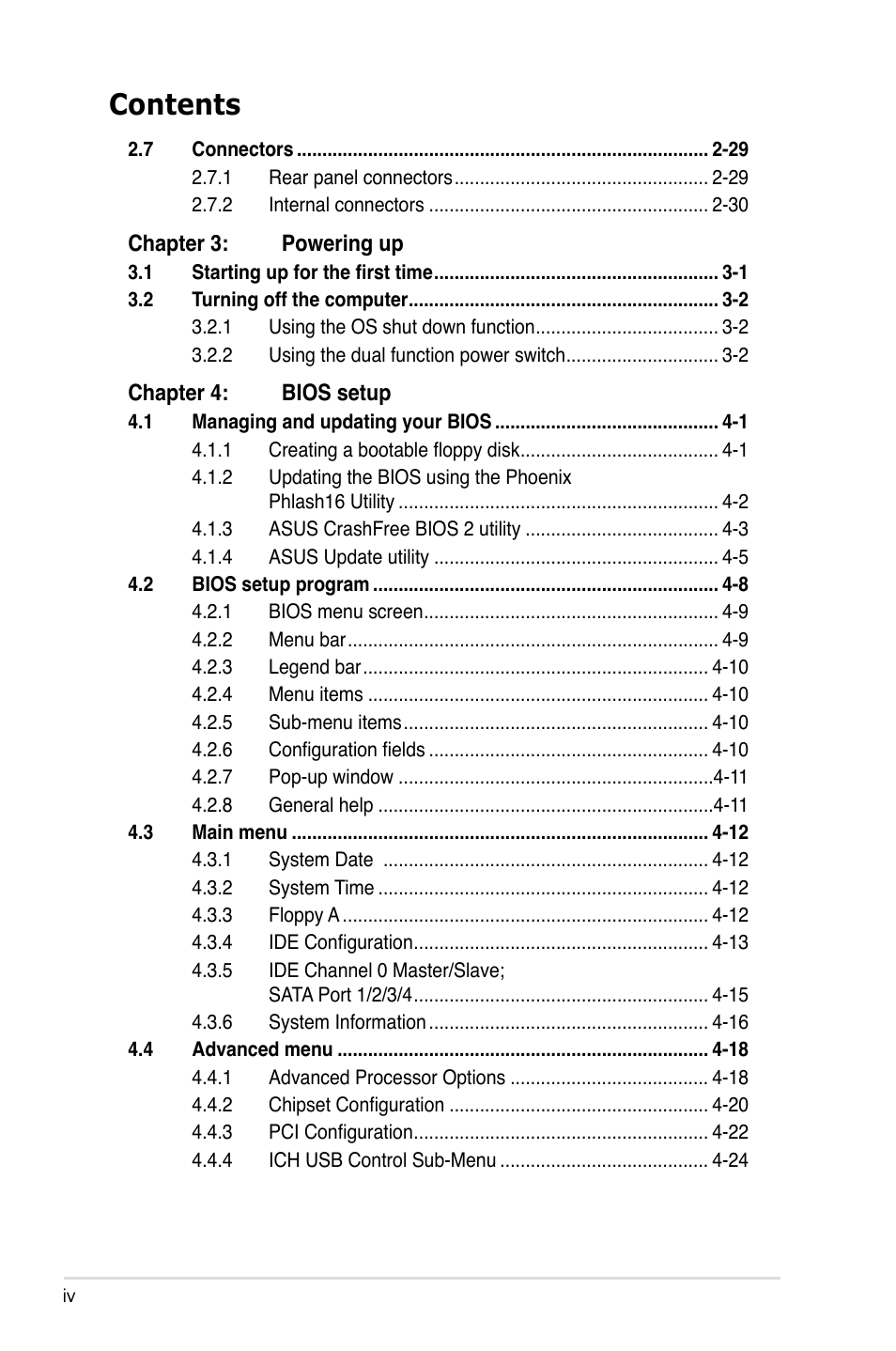 Asus DSBV-D User Manual | Page 4 / 168