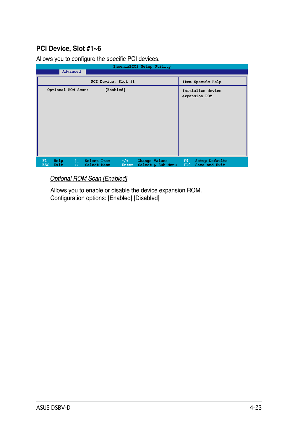 Pci device, slot #1~6, Asus dsbv-d | Asus DSBV-D User Manual | Page 87 / 168