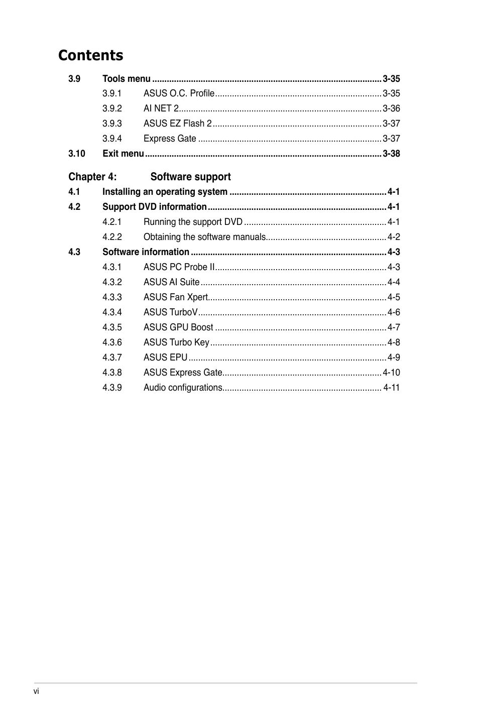 Asus P7H55D-M EVO User Manual | Page 6 / 106