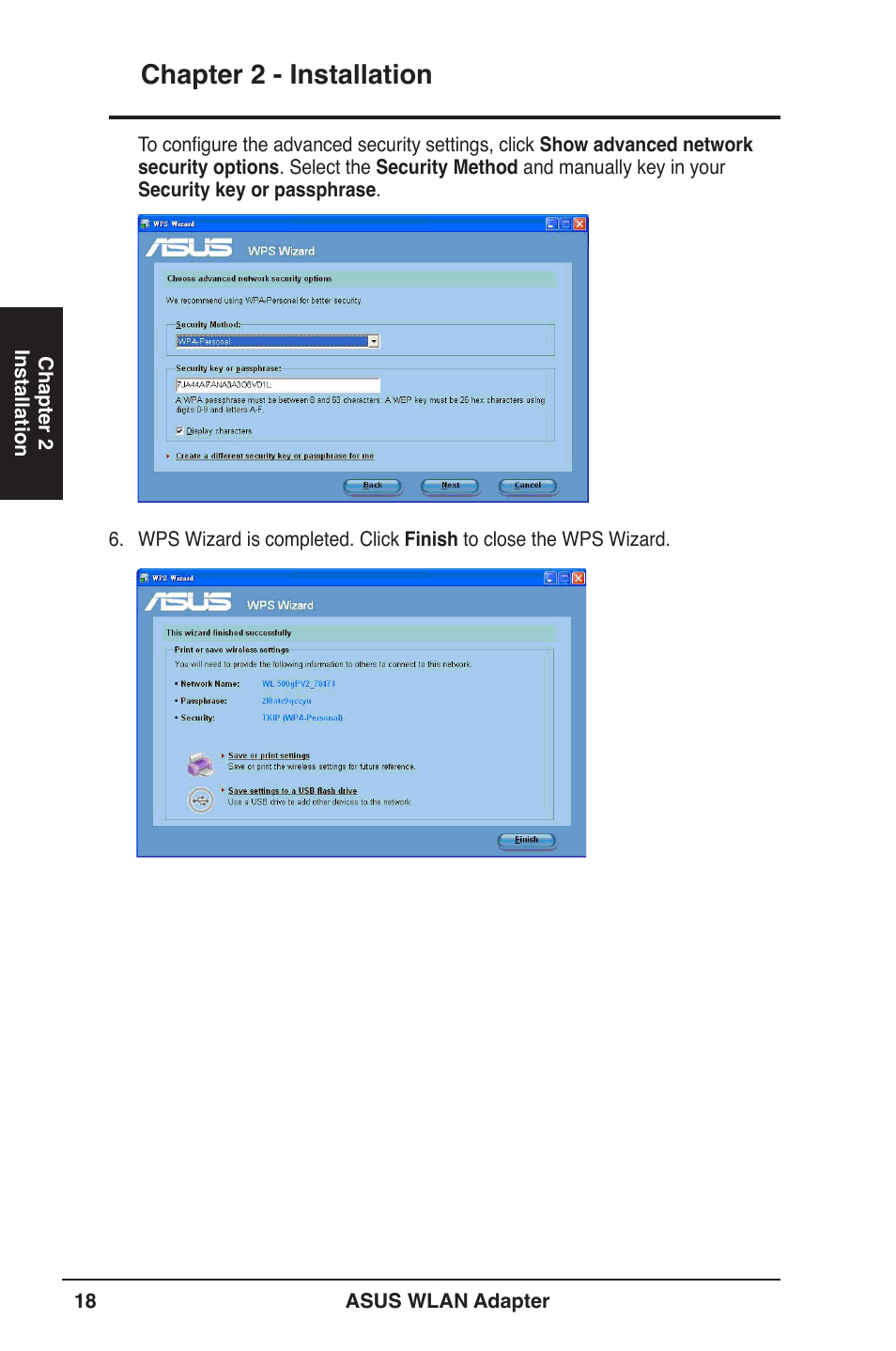 Chapter 2 - installation | Asus PCE-N13 User Manual | Page 18 / 65