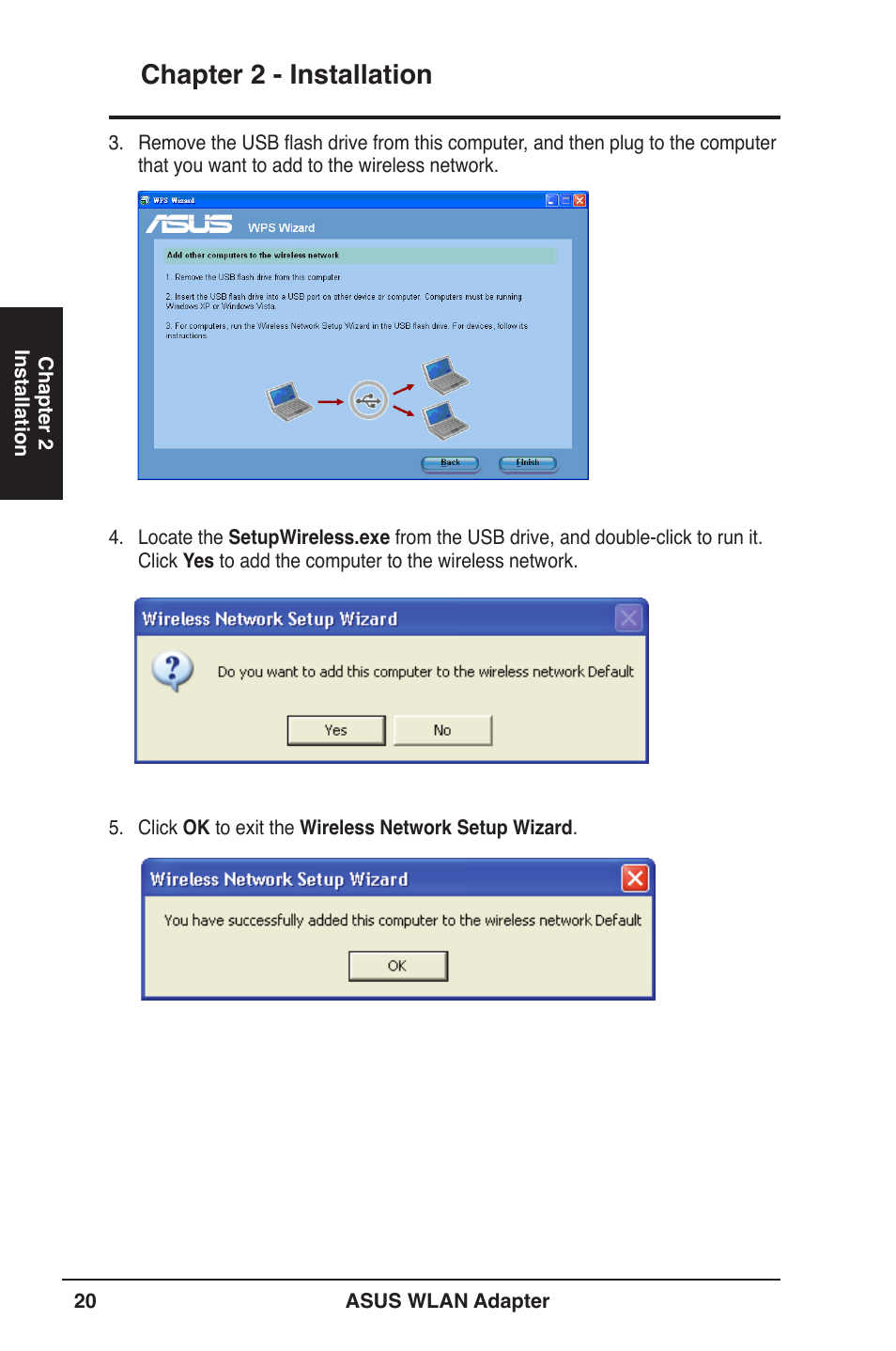 Chapter 2 - installation | Asus PCE-N13 User Manual | Page 20 / 65