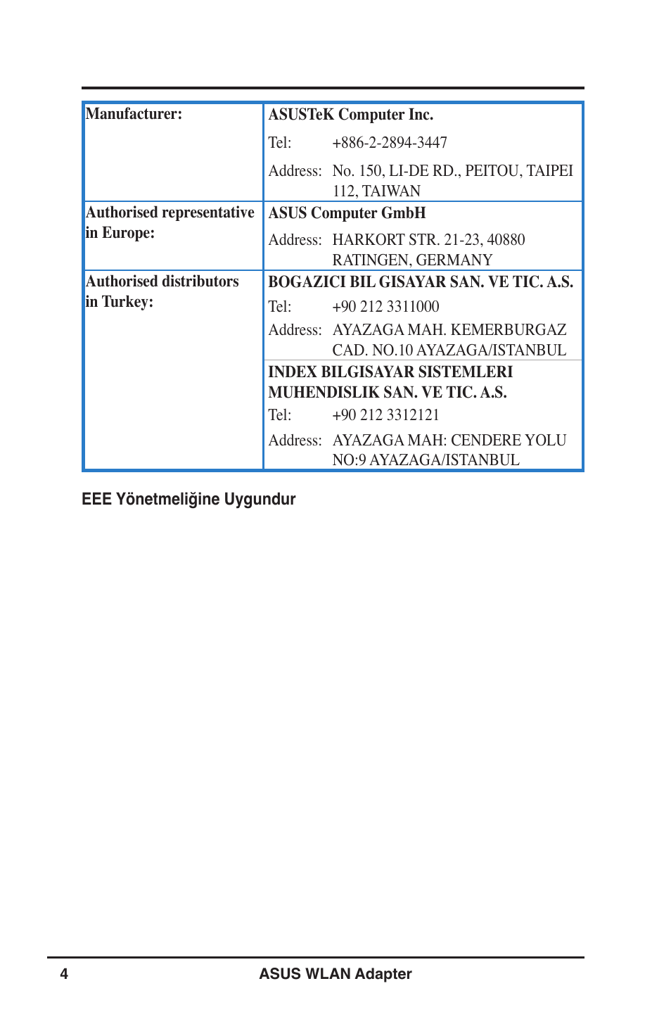 Asus PCE-N13 User Manual | Page 4 / 65