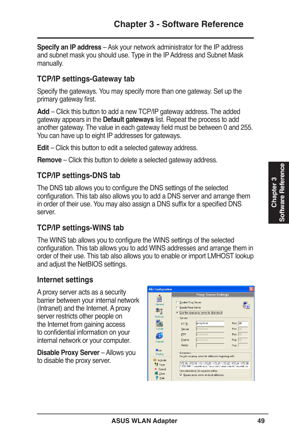 Chapter 3 - software reference | Asus PCE-N13 User Manual | Page 49 / 65