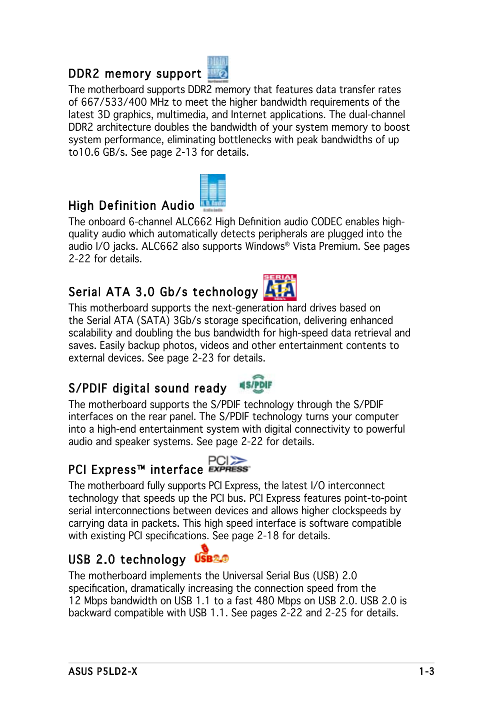 Asus P5LD2-X User Manual | Page 17 / 110