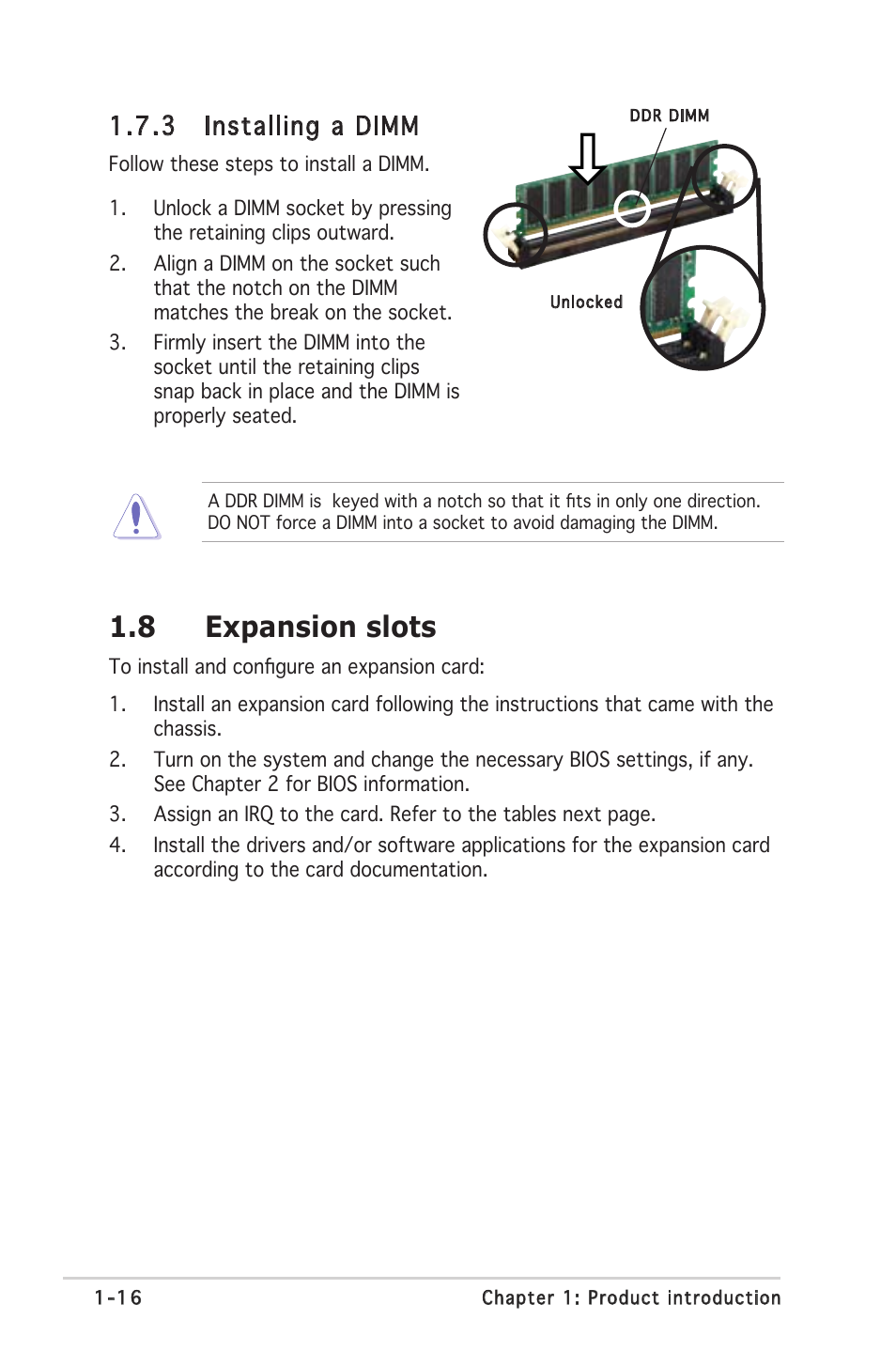 8 expansion slots, 3 installing a dimm | Asus A8S-X User Manual | Page 28 / 78