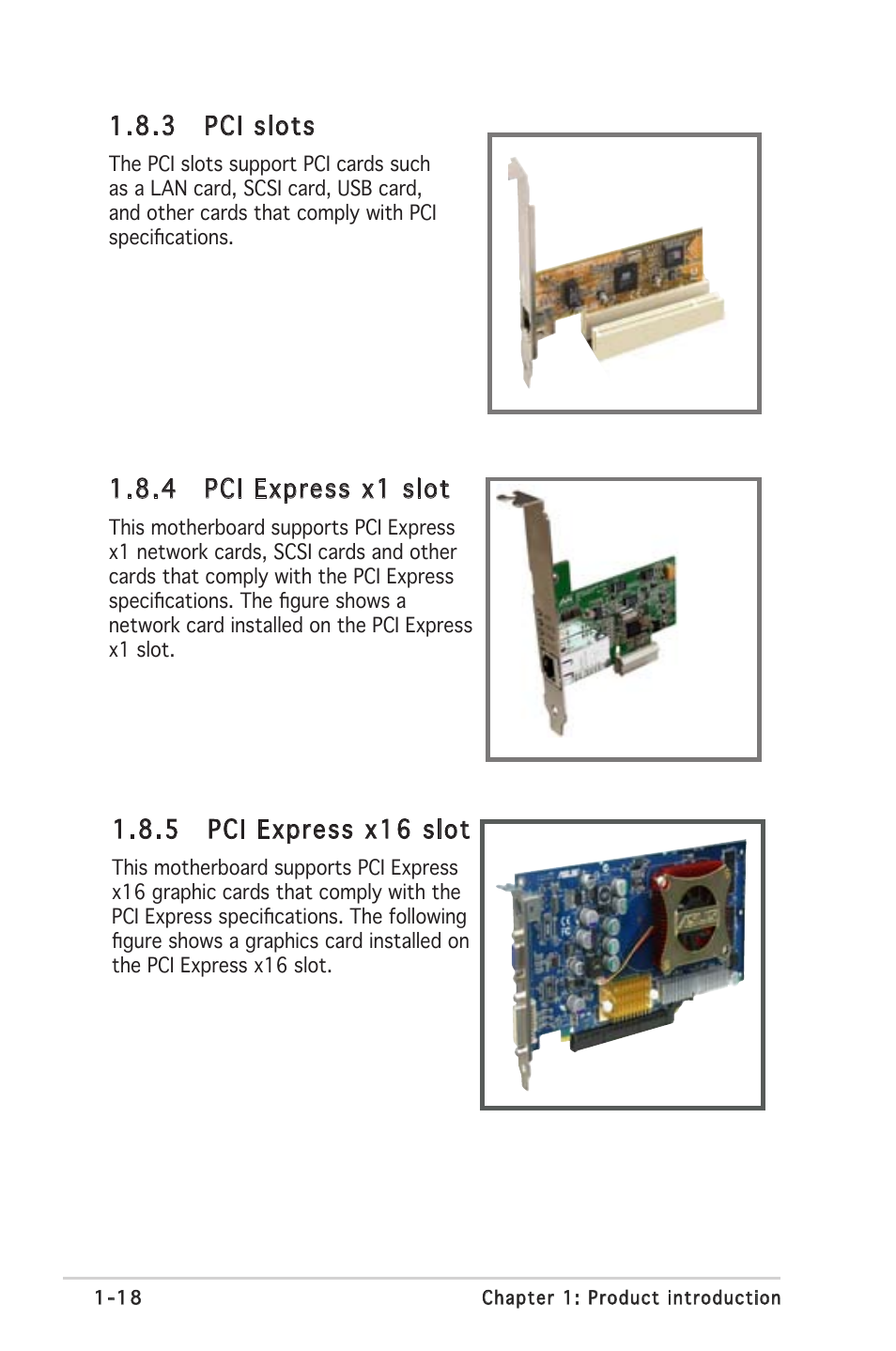 4 pci express x1 slot, 5 pci express x16 slot, 3 pci slots | Asus A8S-X User Manual | Page 30 / 78