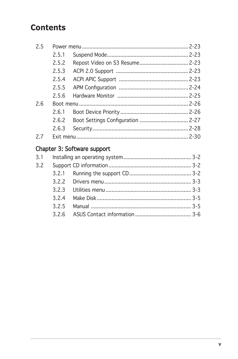 Asus A8S-X User Manual | Page 5 / 78