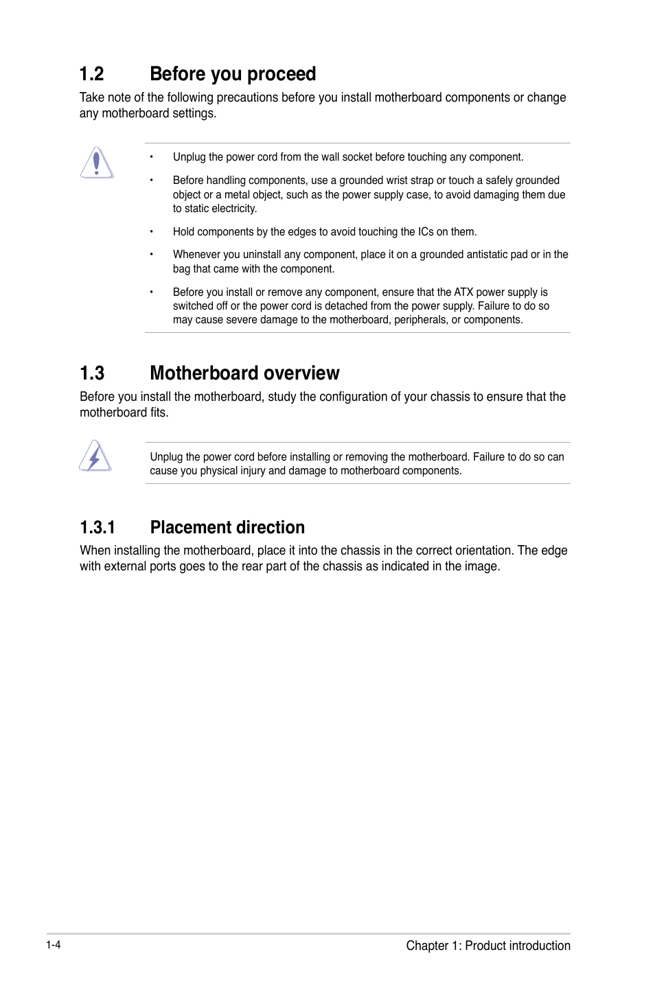 2 before you proceed, 3 motherboard overview, 1 placement direction | Asus B75M-A User Manual | Page 16 / 86