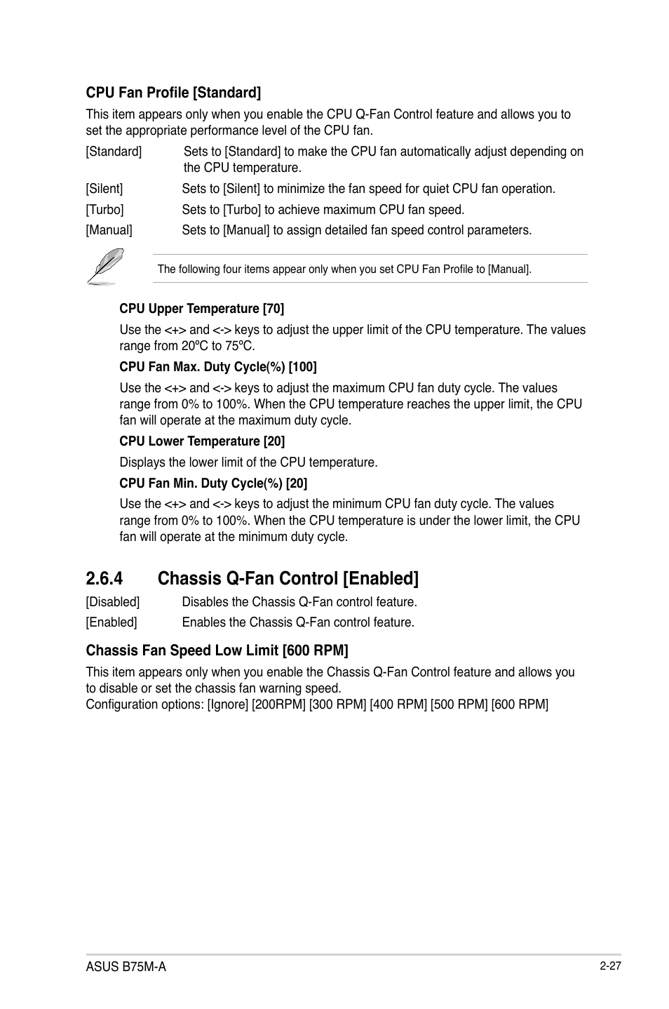 4 chassis q-fan control [enabled | Asus B75M-A User Manual | Page 73 / 86