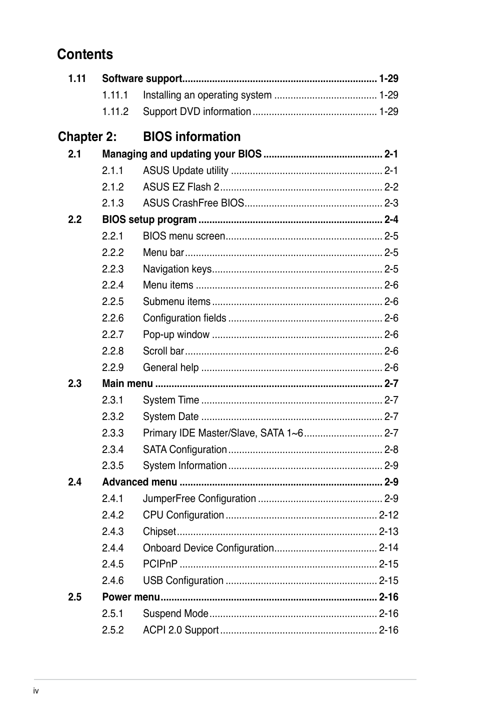 Asus M4A785T-M User Manual | Page 4 / 64