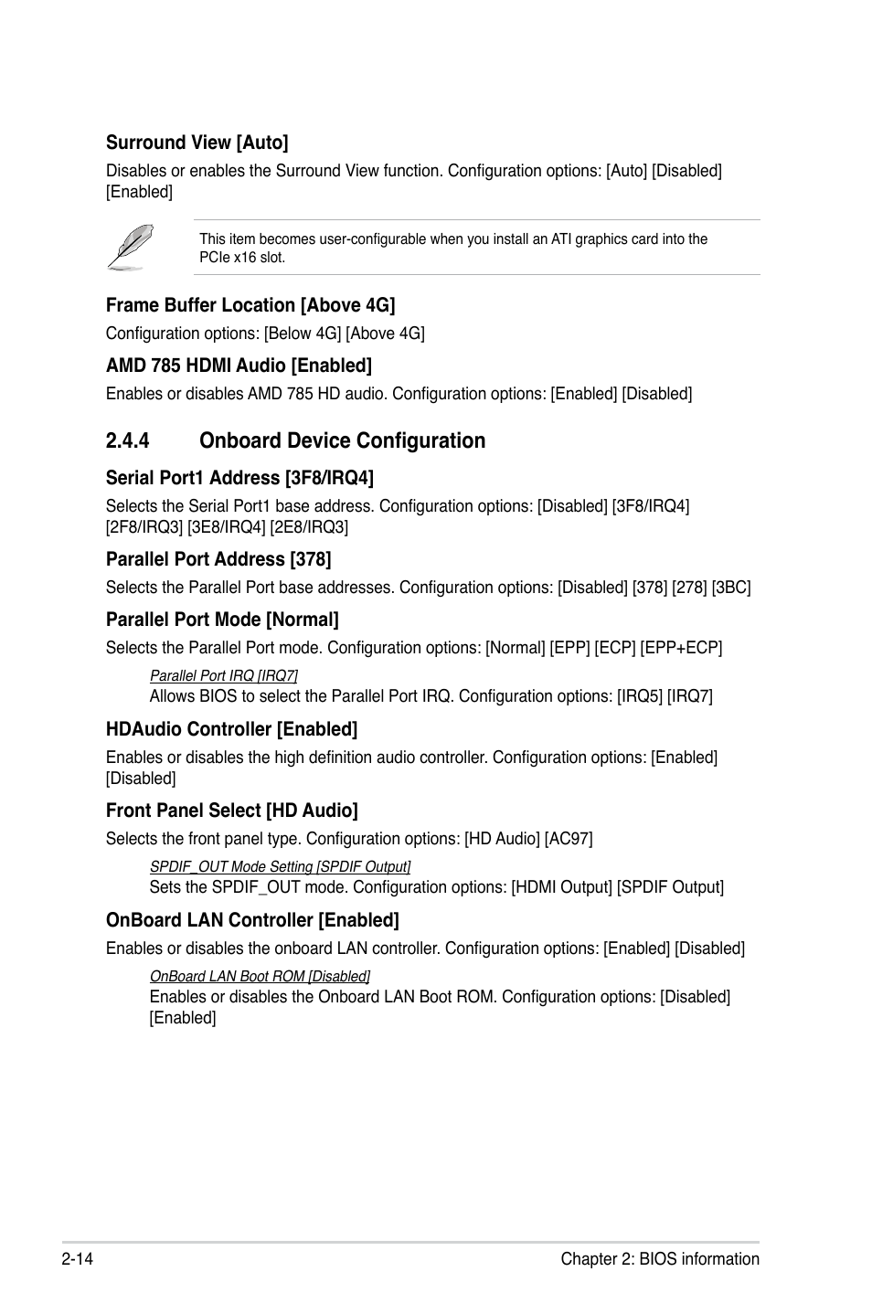 4 onboard device configuration, 4 onboard device configuration -14 | Asus M4A785T-M User Manual | Page 56 / 64