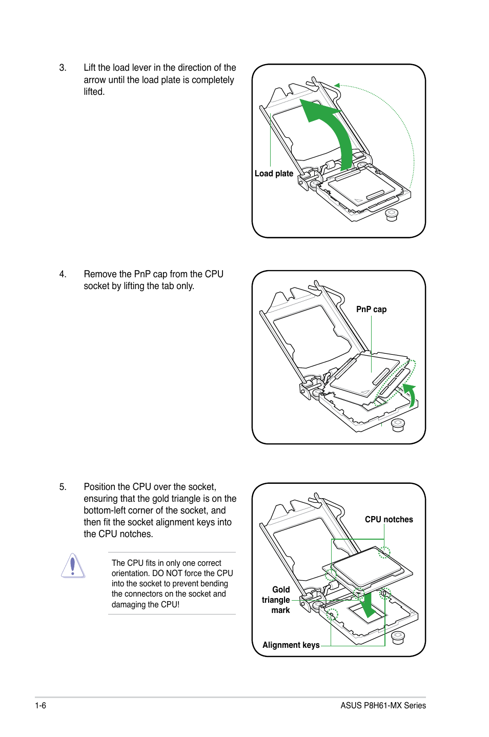 Asus P8H61-MX USB3 User Manual | Page 16 / 68