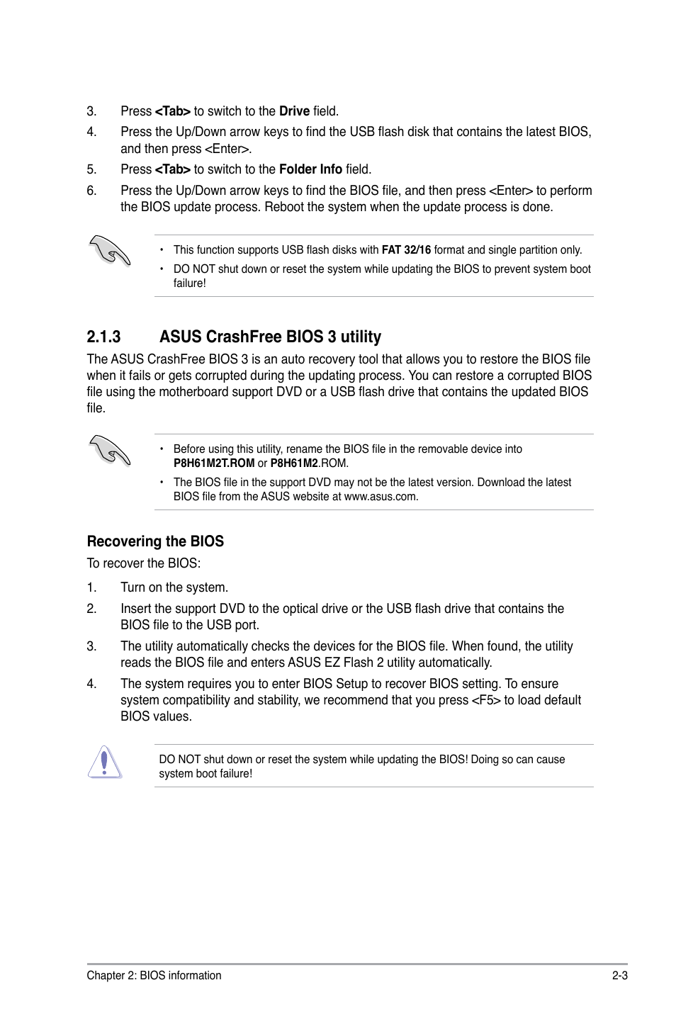 3 asus crashfree bios 3 utility | Asus P8H61-M2/TPM/SI User Manual | Page 31 / 59