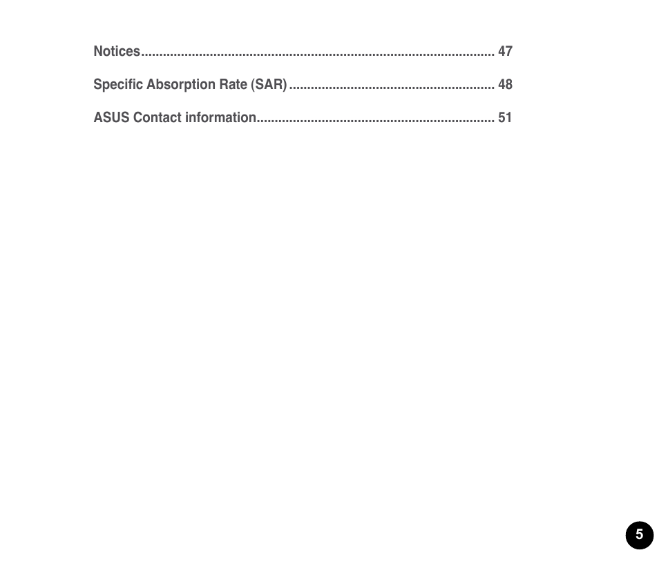 Asus P835 User Manual | Page 5 / 53