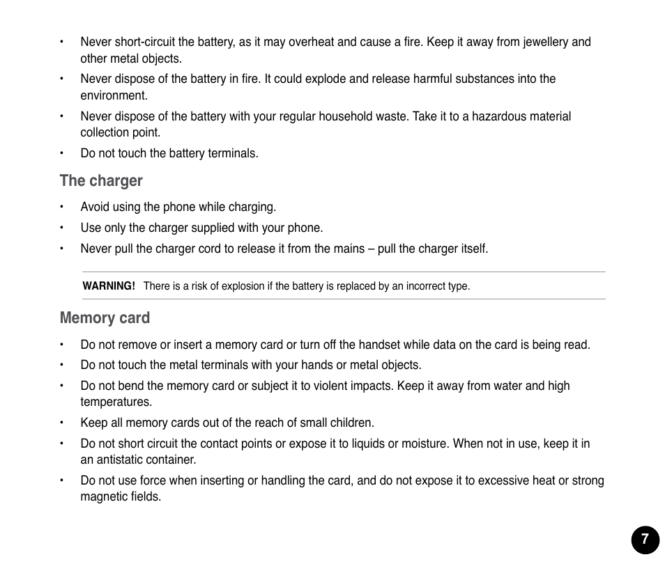 The charger | Asus P835 User Manual | Page 7 / 53