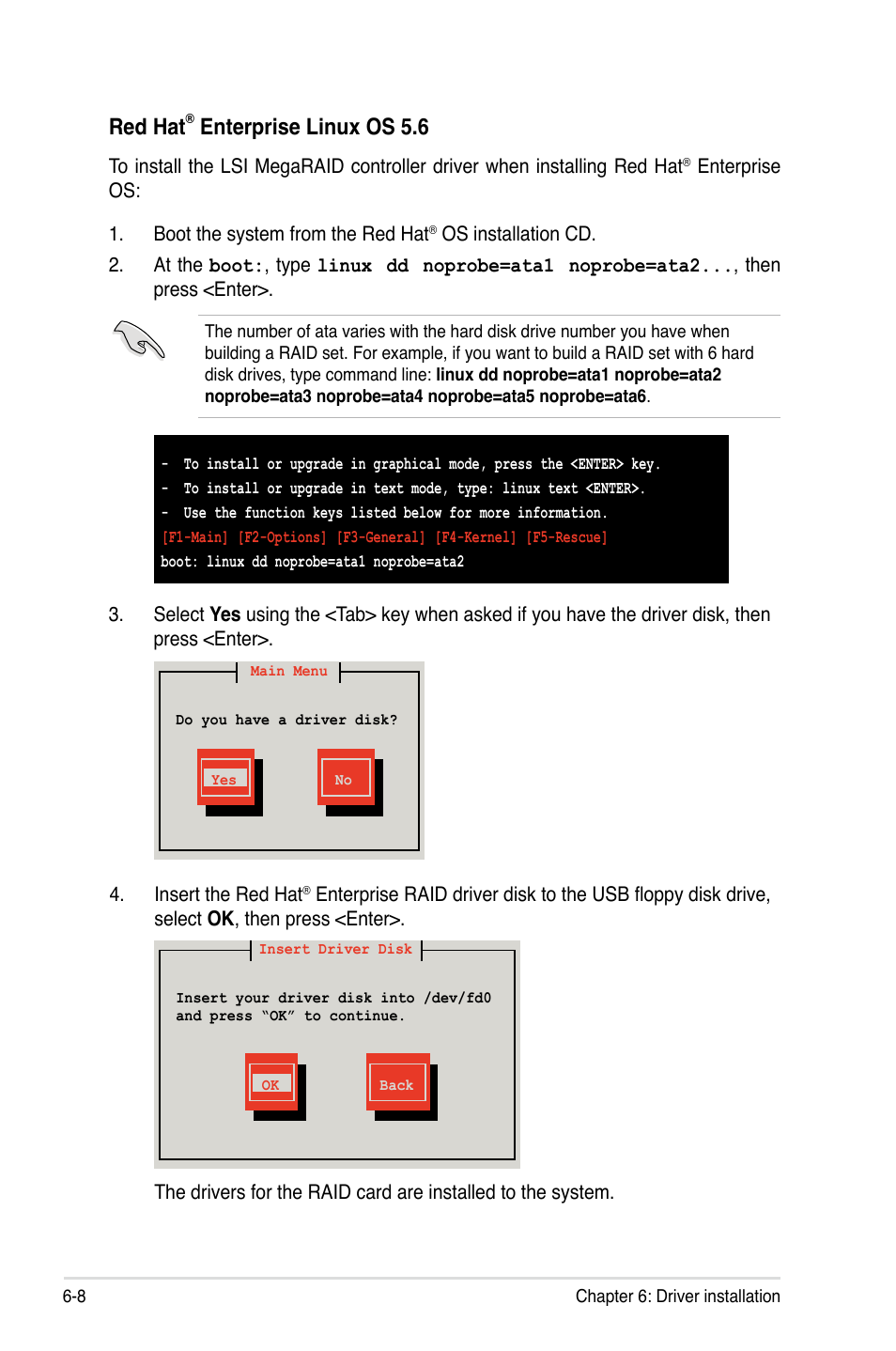 Red hat, Enterprise linux os 5.6 | Asus Z9PH-D16 User Manual | Page 154 / 192