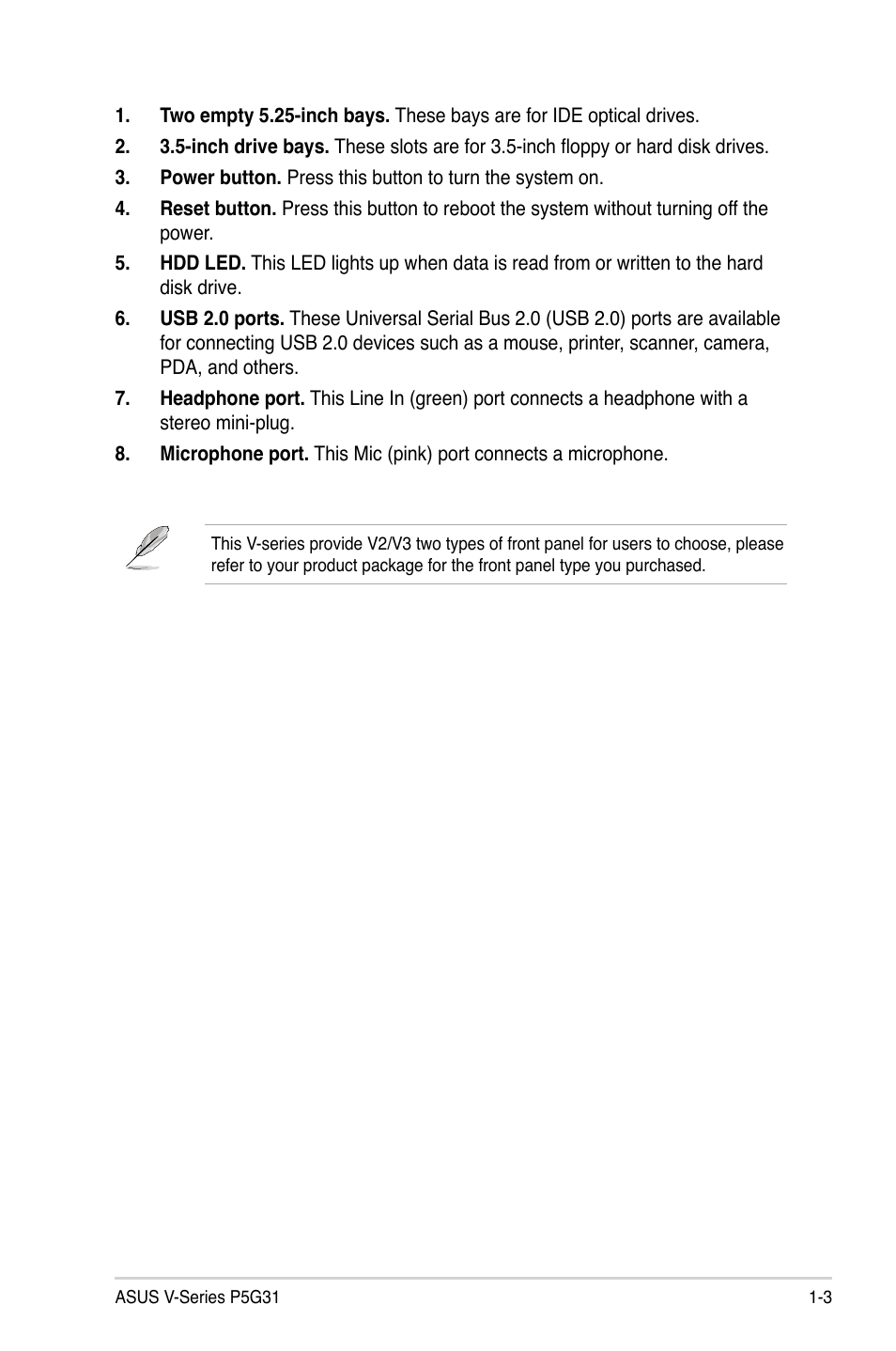 Asus V3-P5G31 User Manual | Page 13 / 99