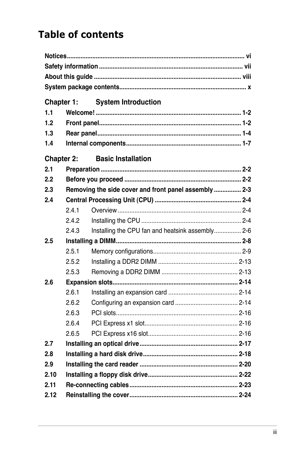 Asus V3-P5G31 User Manual | Page 3 / 99