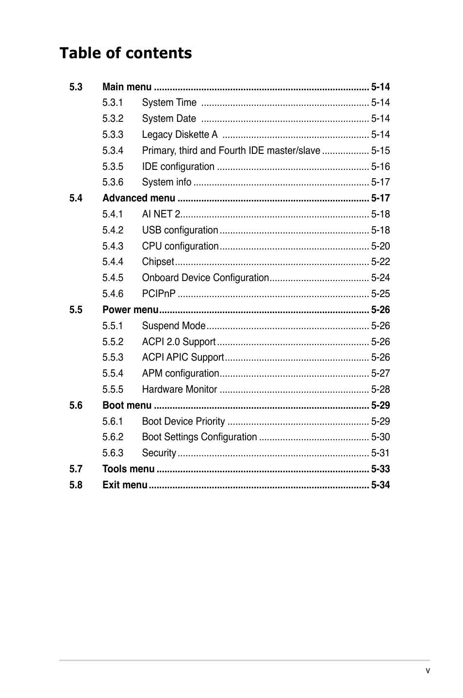 Asus V3-P5G31 User Manual | Page 5 / 99