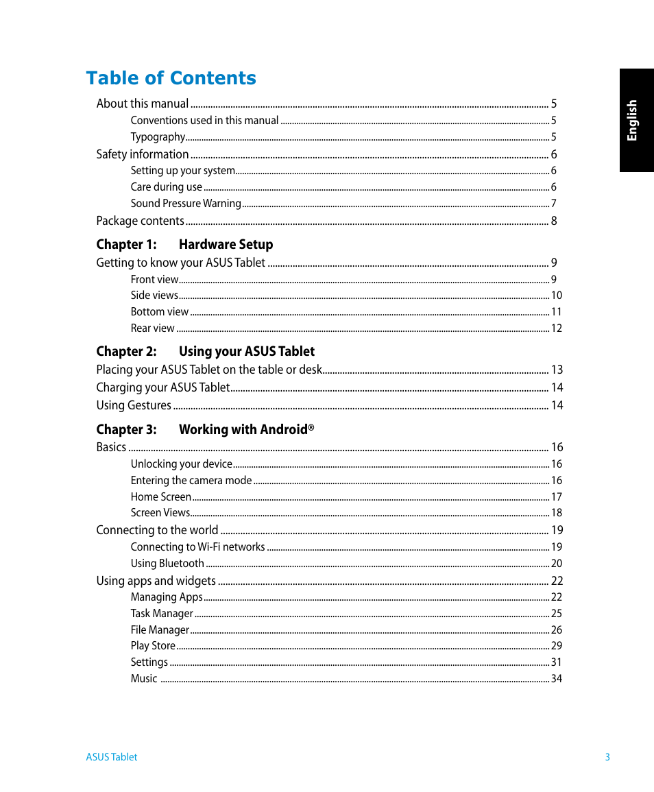 Asus P1801 User Manual | Page 3 / 64