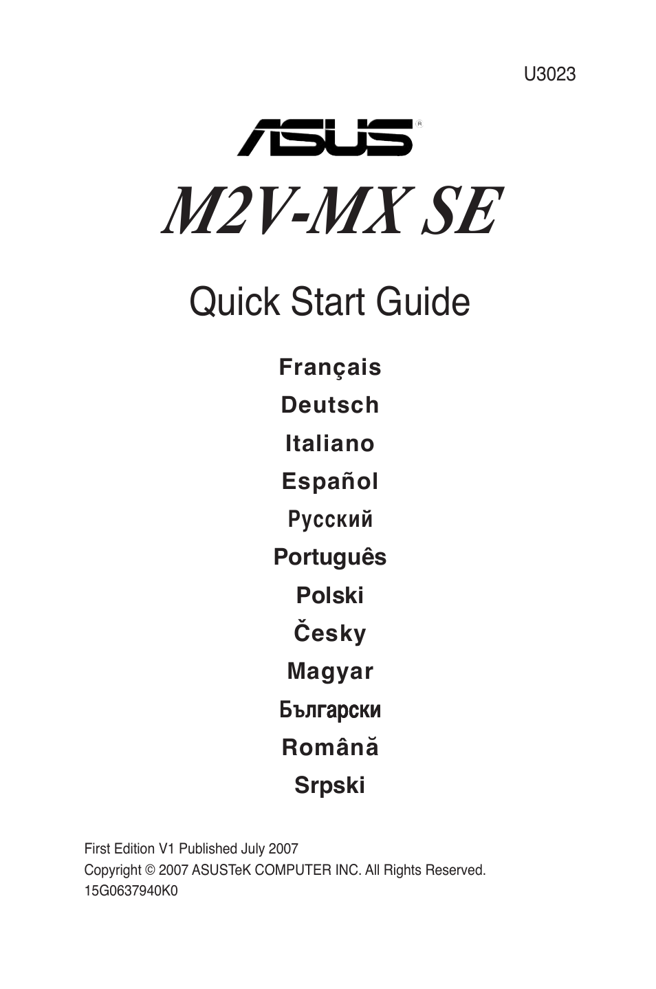 Asus M2V-MX SE User Manual | 38 pages