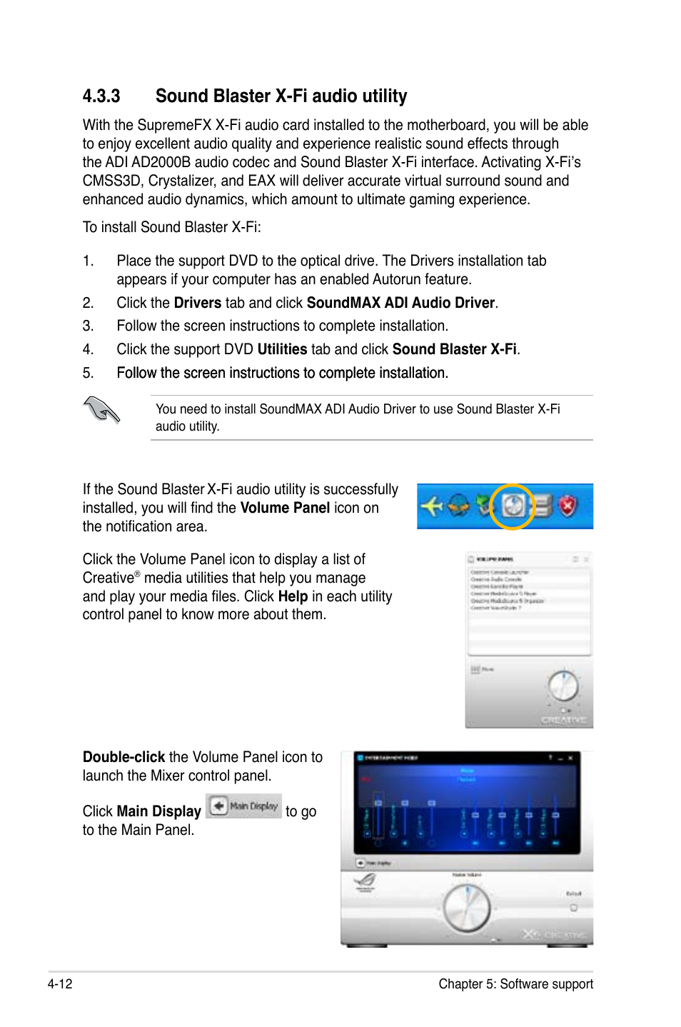 3 sound blaster x-fi audio utility, Sound blaster x-fi audio utility -12 | Asus Maximus II Formula User Manual | Page 128 / 174