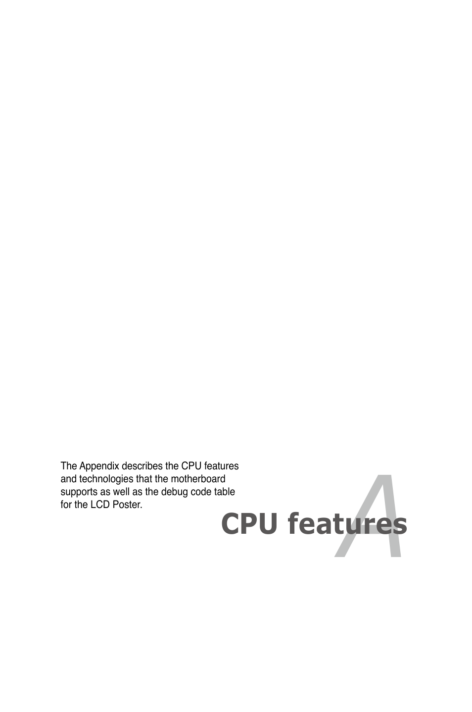 Appendix: cpu features, Appendix, Cpu features | Asus Maximus II Formula User Manual | Page 167 / 174