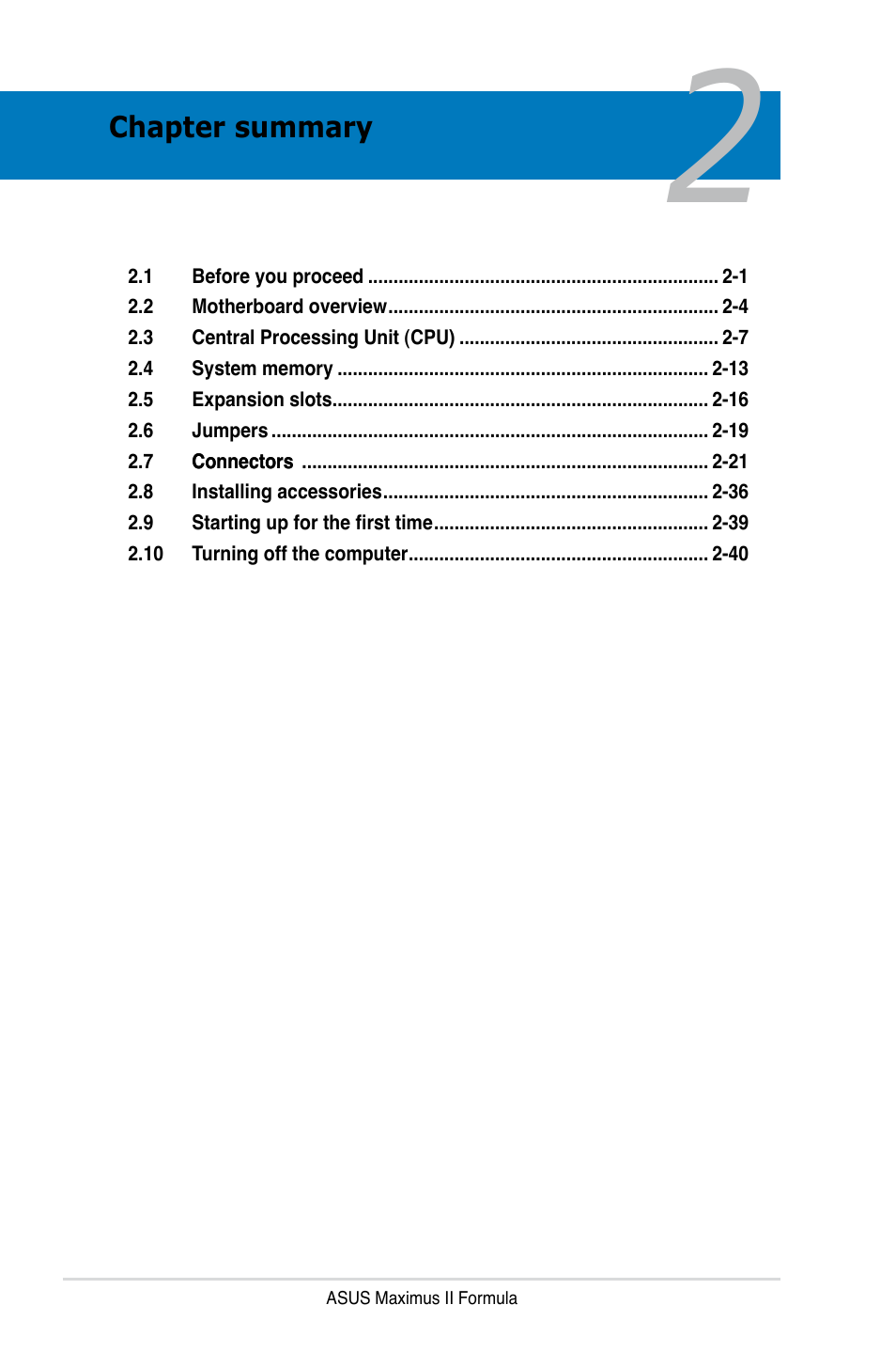 Asus Maximus II Formula User Manual | Page 26 / 174