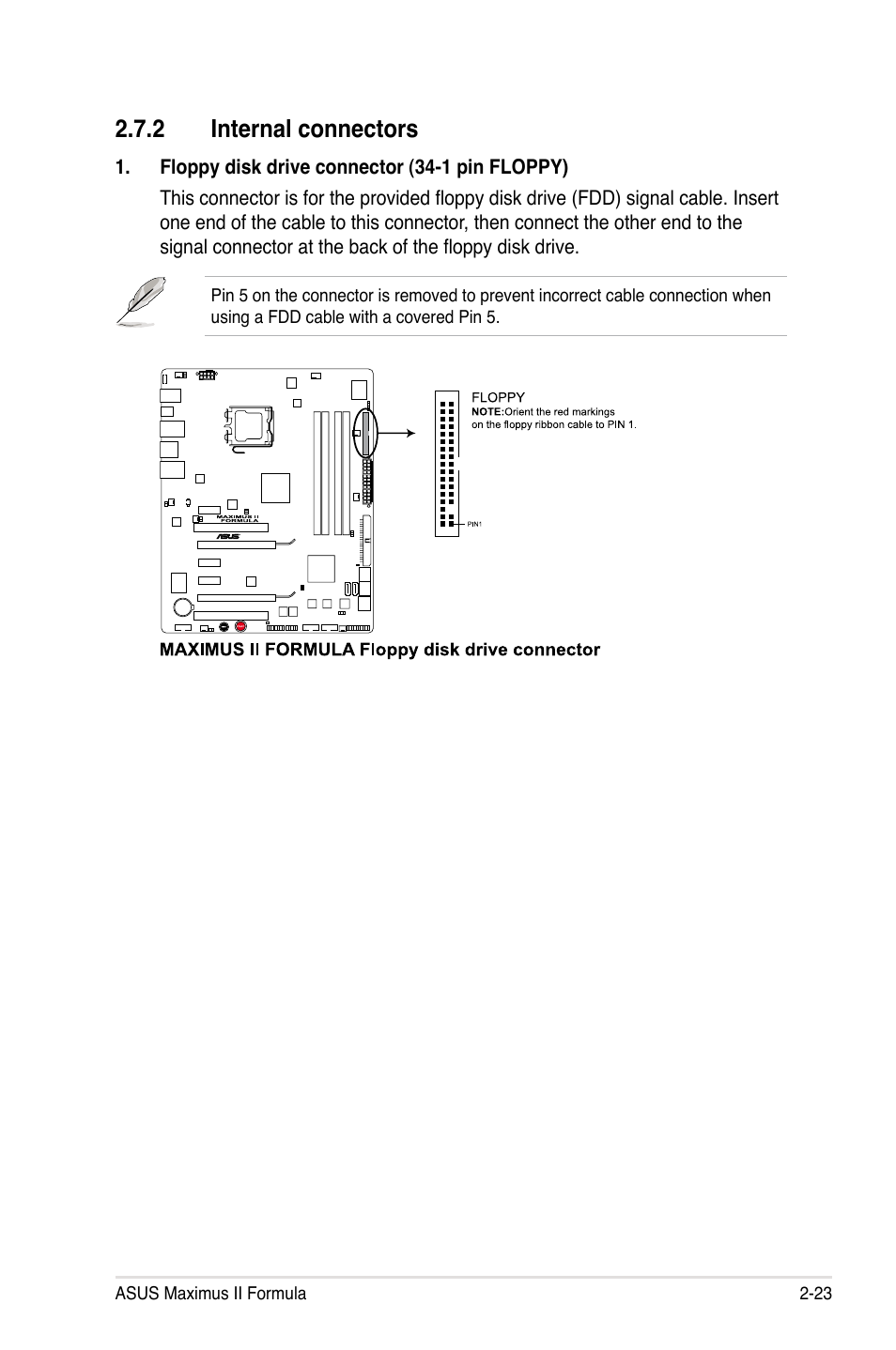 2 internal connectors, Internal connectors -23 | Asus Maximus II Formula User Manual | Page 49 / 174