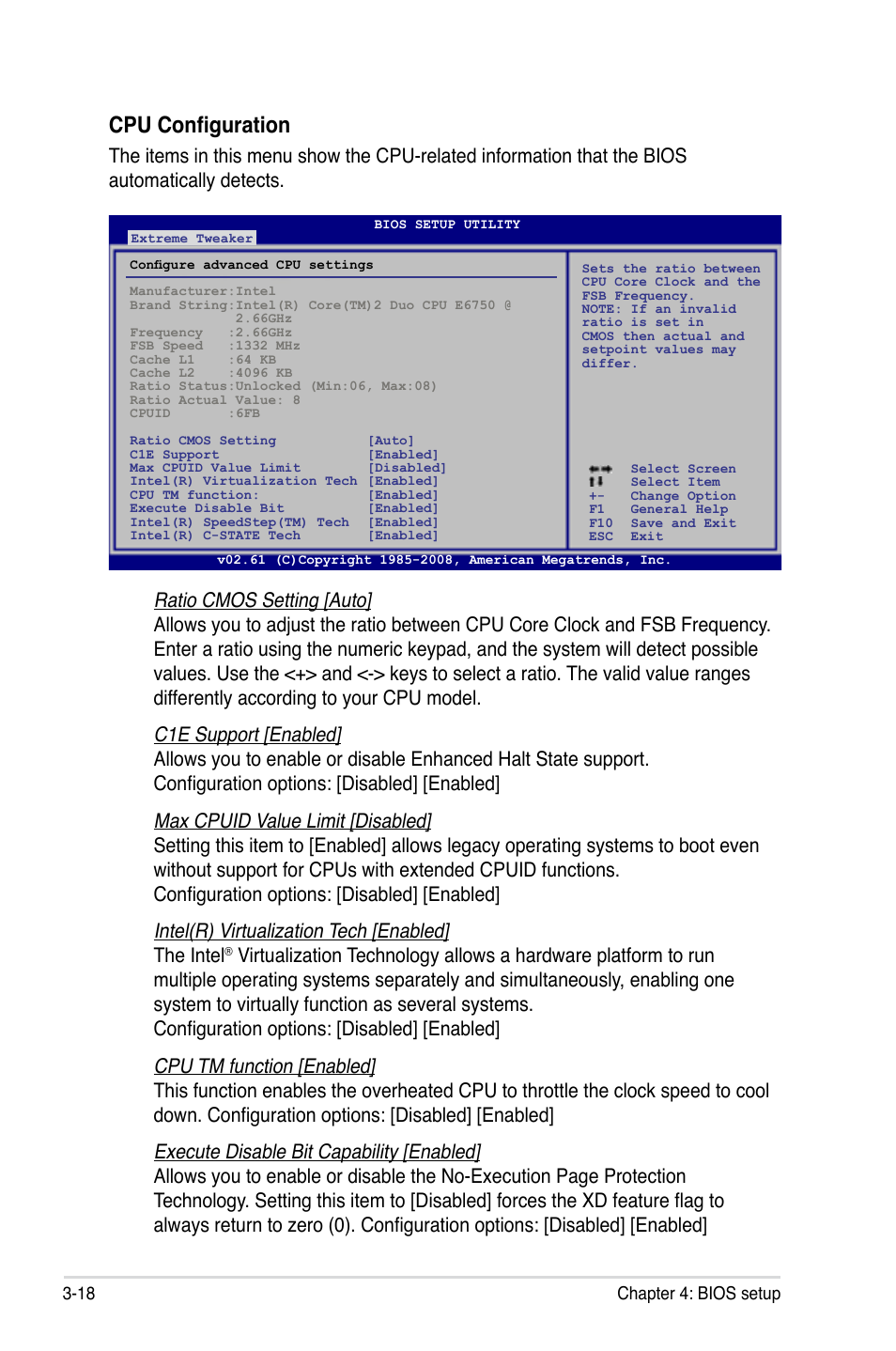 Cpu configuration | Asus Maximus II Formula User Manual | Page 86 / 174