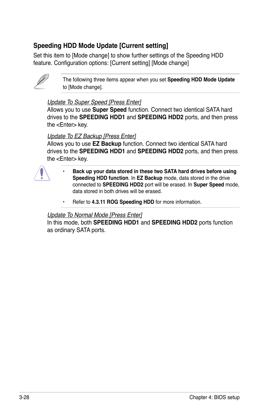 Speeding hdd mode update [current setting | Asus Maximus II Formula User Manual | Page 96 / 174