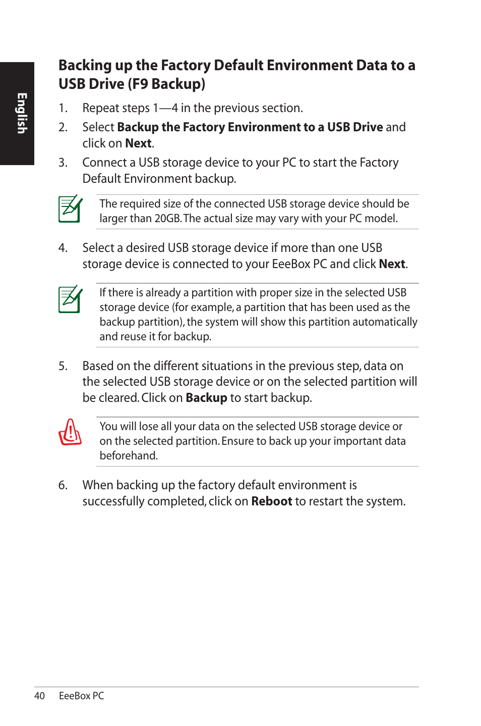 Asus EB1503 User Manual | Page 40 / 42