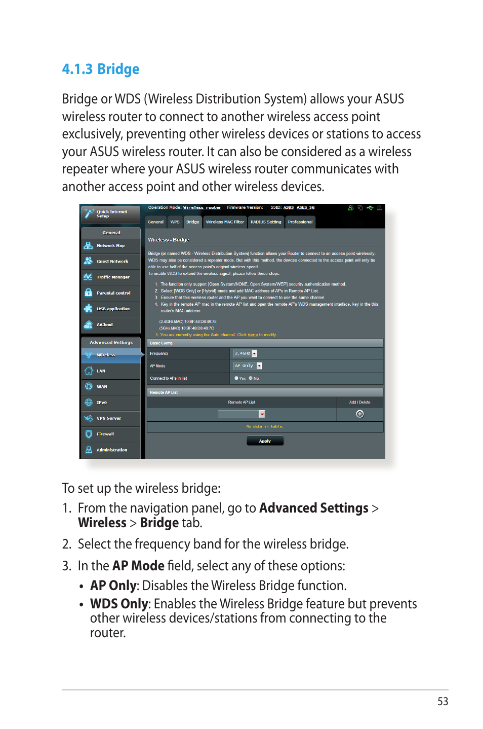 3 bridge | Asus RT-AC56U User Manual | Page 53 / 129