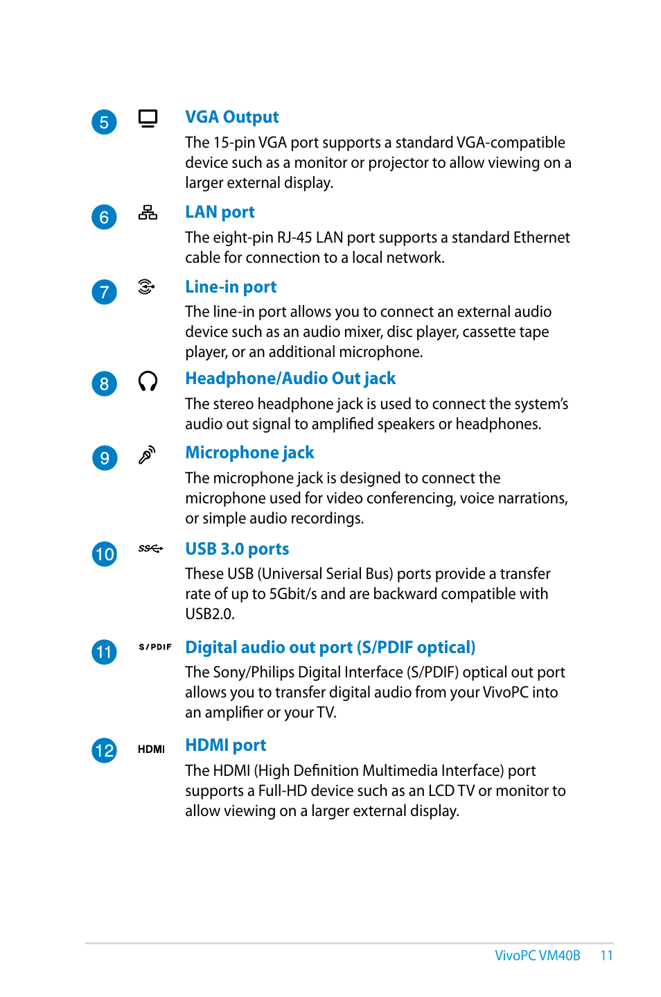 Asus VM40B User Manual | Page 11 / 42