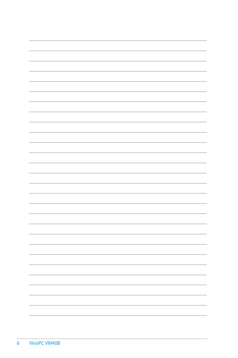 Asus VM40B User Manual | Page 6 / 42