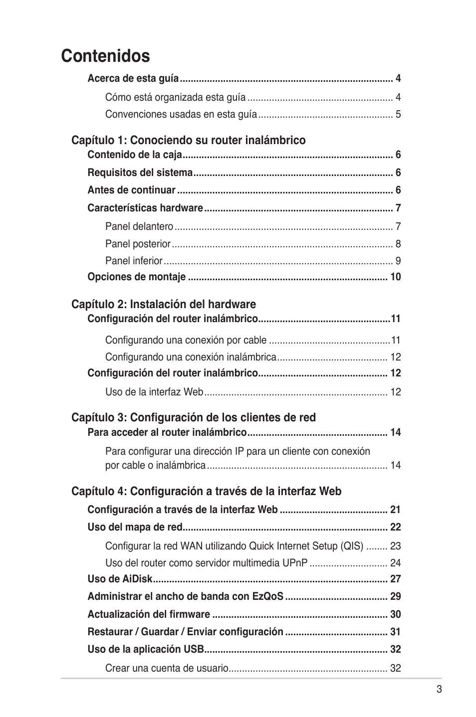 Asus WL-500gP V2 User Manual | Page 3 / 64